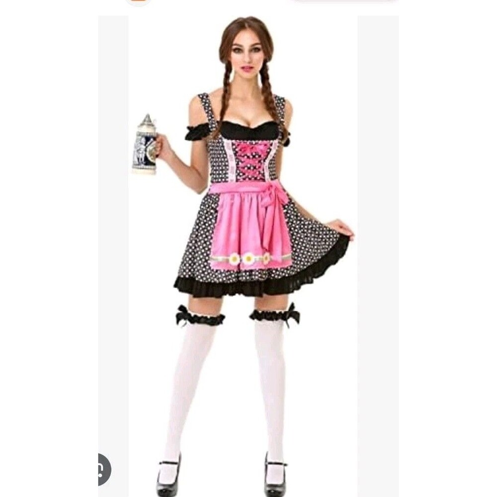 NEW Hauntlook Octoberfest Beer Maid Size M Halloween Costume Mini Dress